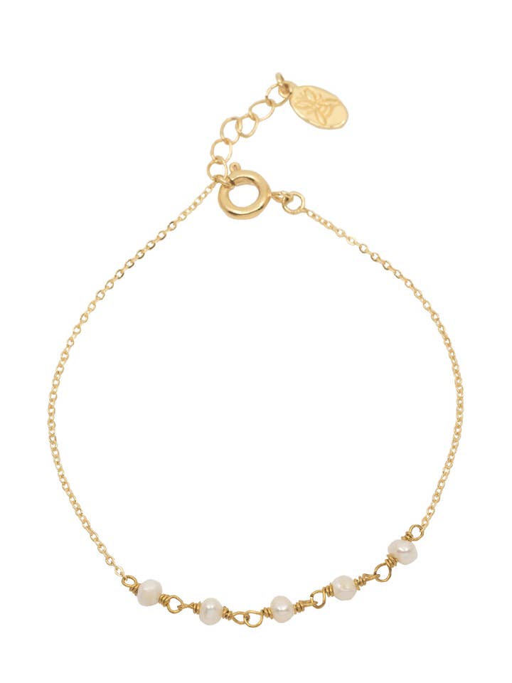 Braccialetto di perle d'acqua dolce, braccialetto di perle con perline a rosario per la vendita all'ingrosso da parte di Atelier Petites Pierres