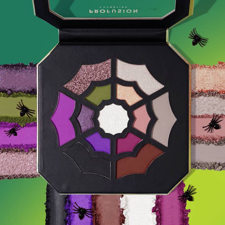 VIAI Beauty - Wholesale Eyeshadow palette - Monster Bash | Web of Eyes 13 Shade Palette1