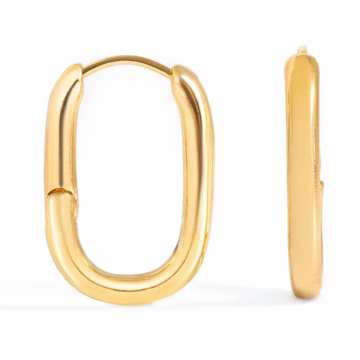 Orecchini a U Hoop (argento e oro) per la vendita all'ingrosso da parte di MASHALLAH