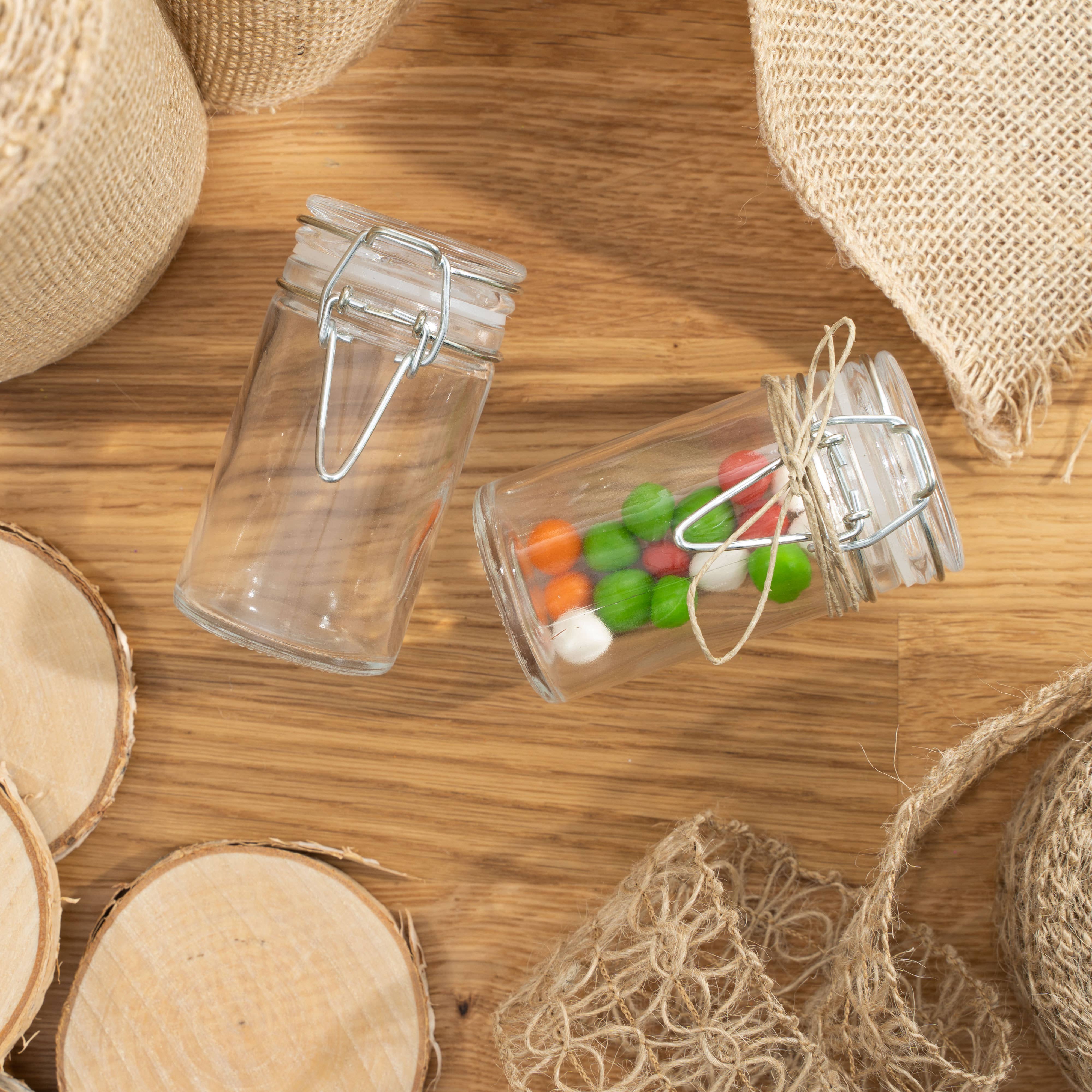 Portofino International Trading, USA - Wholesale Jar - Glass Favor Jar with Hinged Lid - Pack of 121