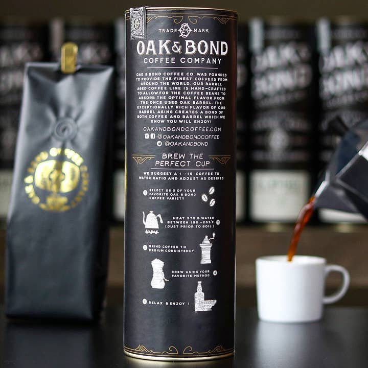 Oak and Bond Coffee Co. - Wholesale Coffee Beans - Cabernet Sauvignon Wine Barrel Aged Coffee