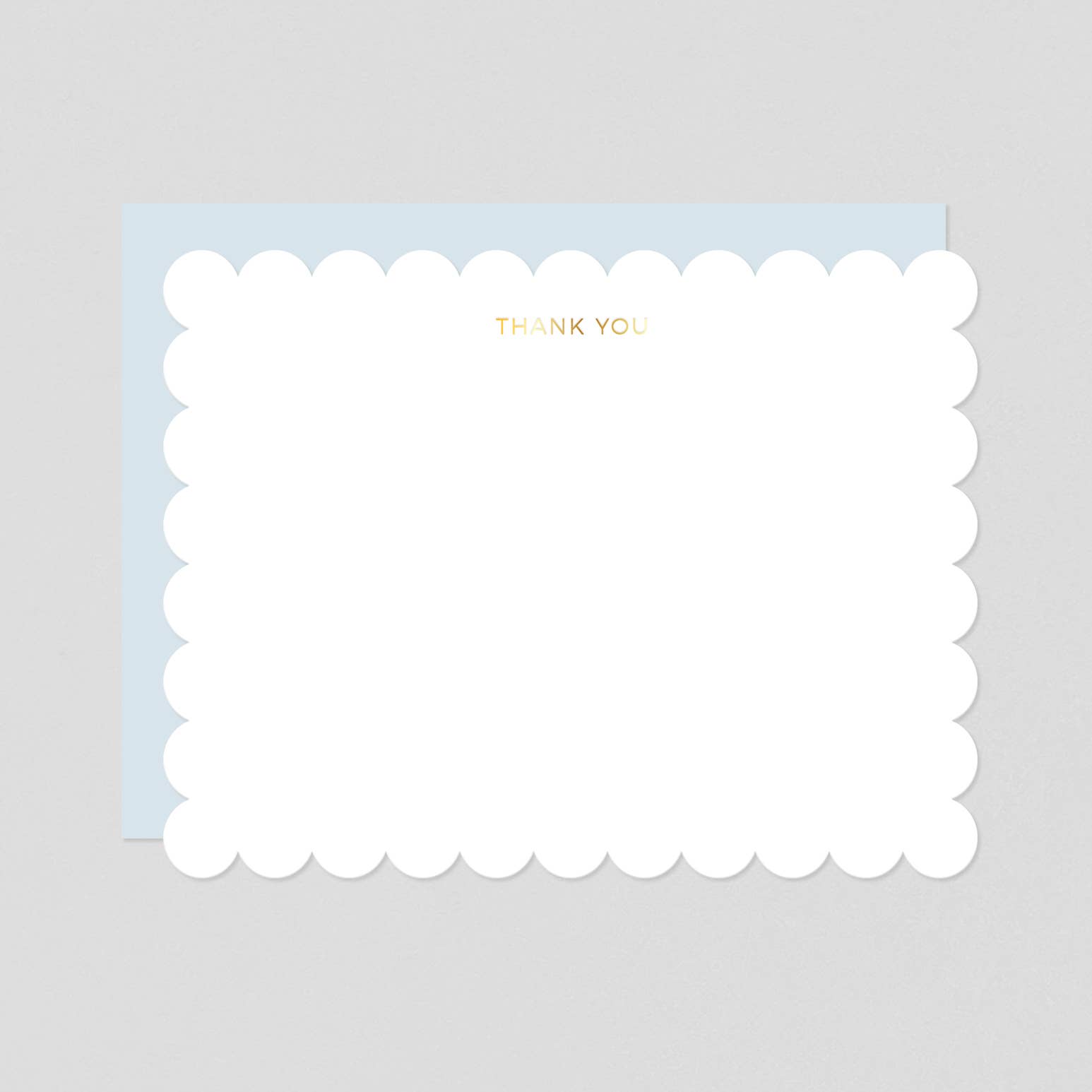 Missive - Wholesale Stationery/Notecard Set - Thank You Scallop Note Set | Gold Foil Stationery3