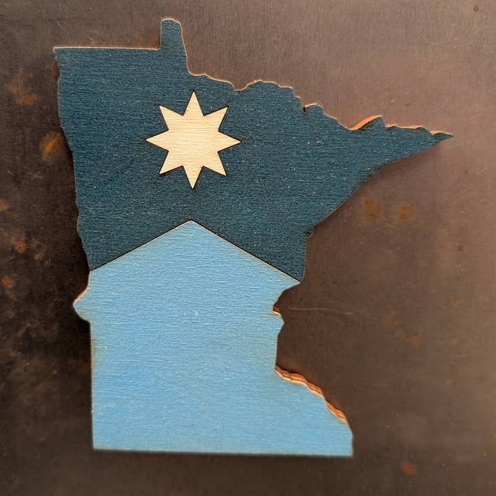 Knit and Nailed - Wholesale Ornament - Minnesota Wood Ornament Art 5" varieties8