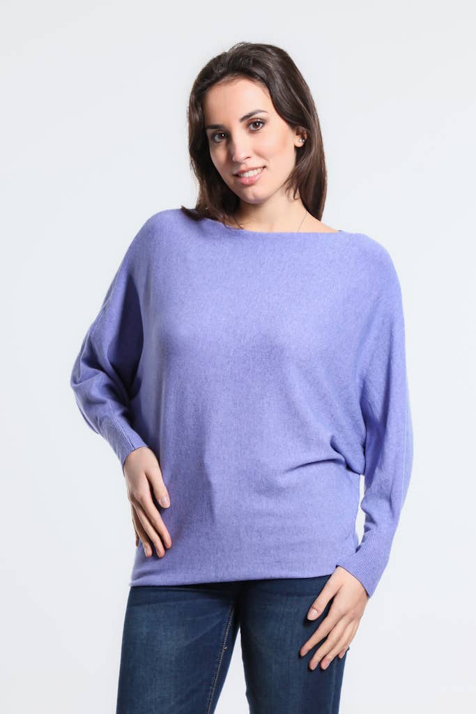TINA Stephens Italy/Tees By Tina – Engroshandel Pullover - Dame – Mylah seriøst blød batwing sweater (BLS413)59