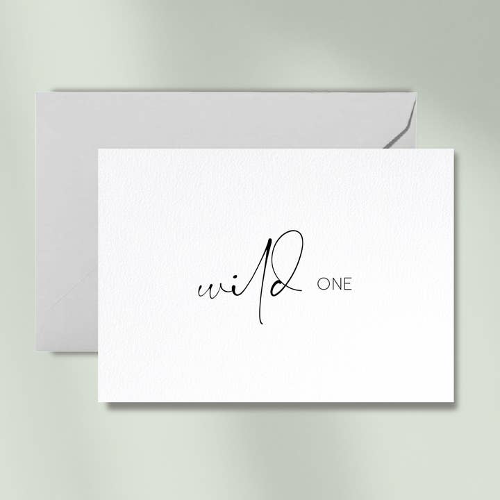 Wild One | Karte mit Umschlag für den Großhandel von Debblschebbl Design Studio