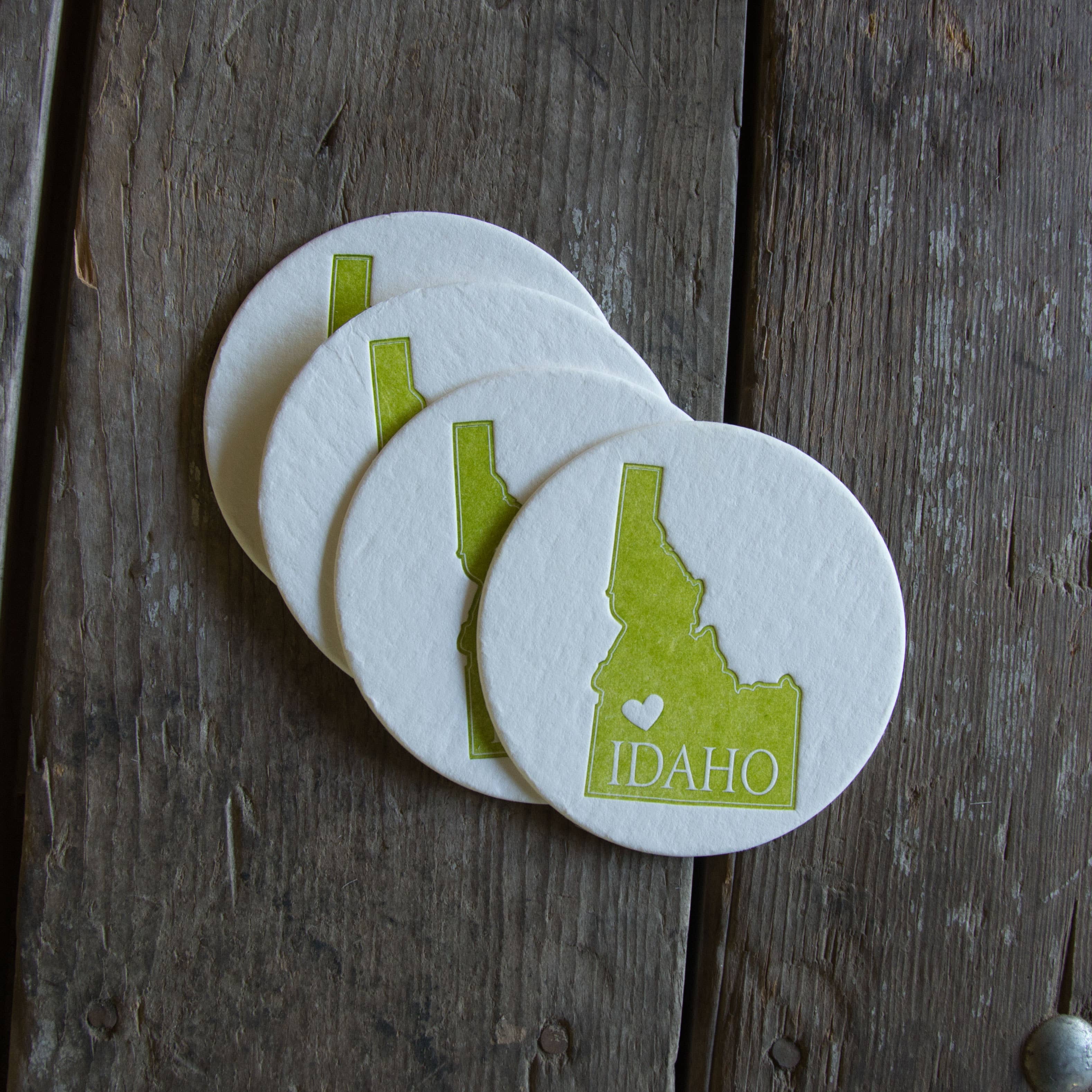 Ladybug Press - Wholesale Coasters - Idaho Heart Coasters2