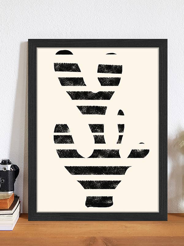 Striped Coral image. Wall art print with frame. for wholesale by Any Image