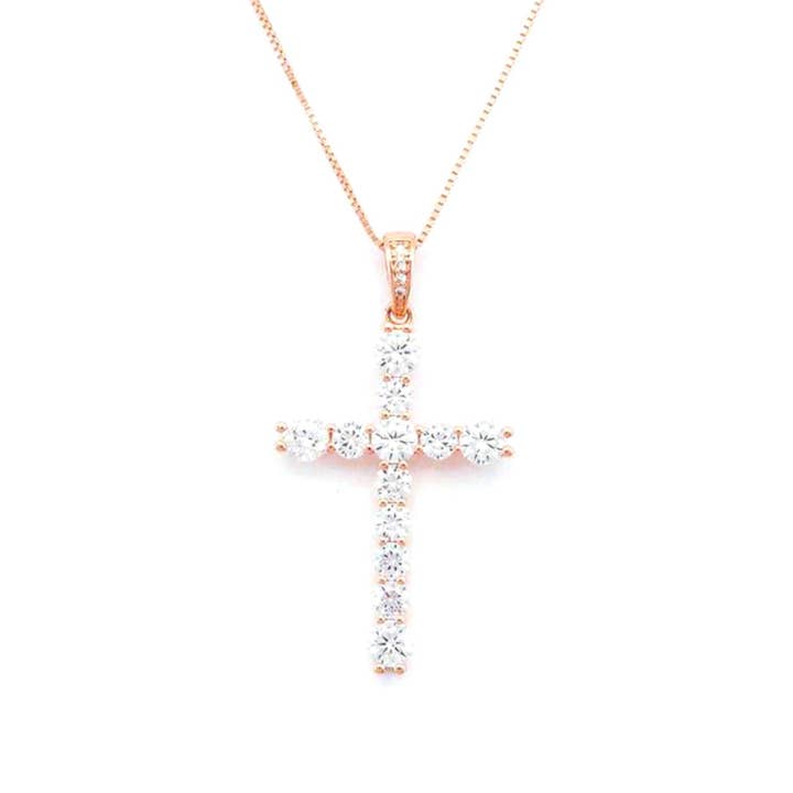 LA Jewelry Plaza - Wholesale Pendant/Charm Necklace - CZ Cross Pendant Necklace
