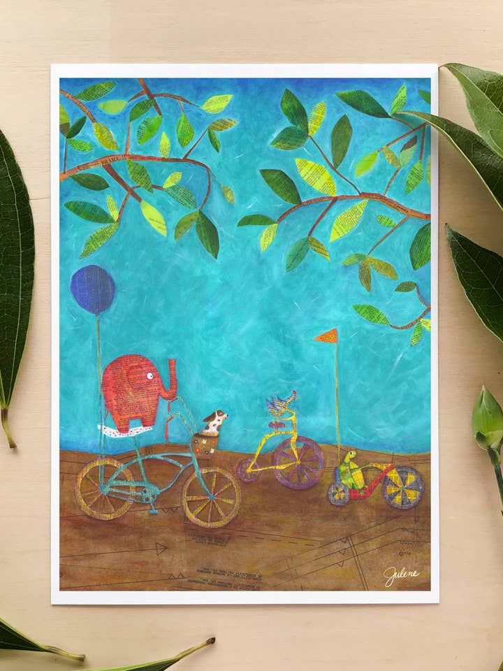 Summer Freewheelers greeting card for wholesale by Julene Ewert