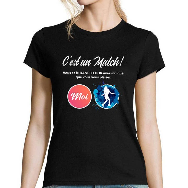 T-shirt Femme Dancefloor Parodie site de rencontre pour la vente par Planetee