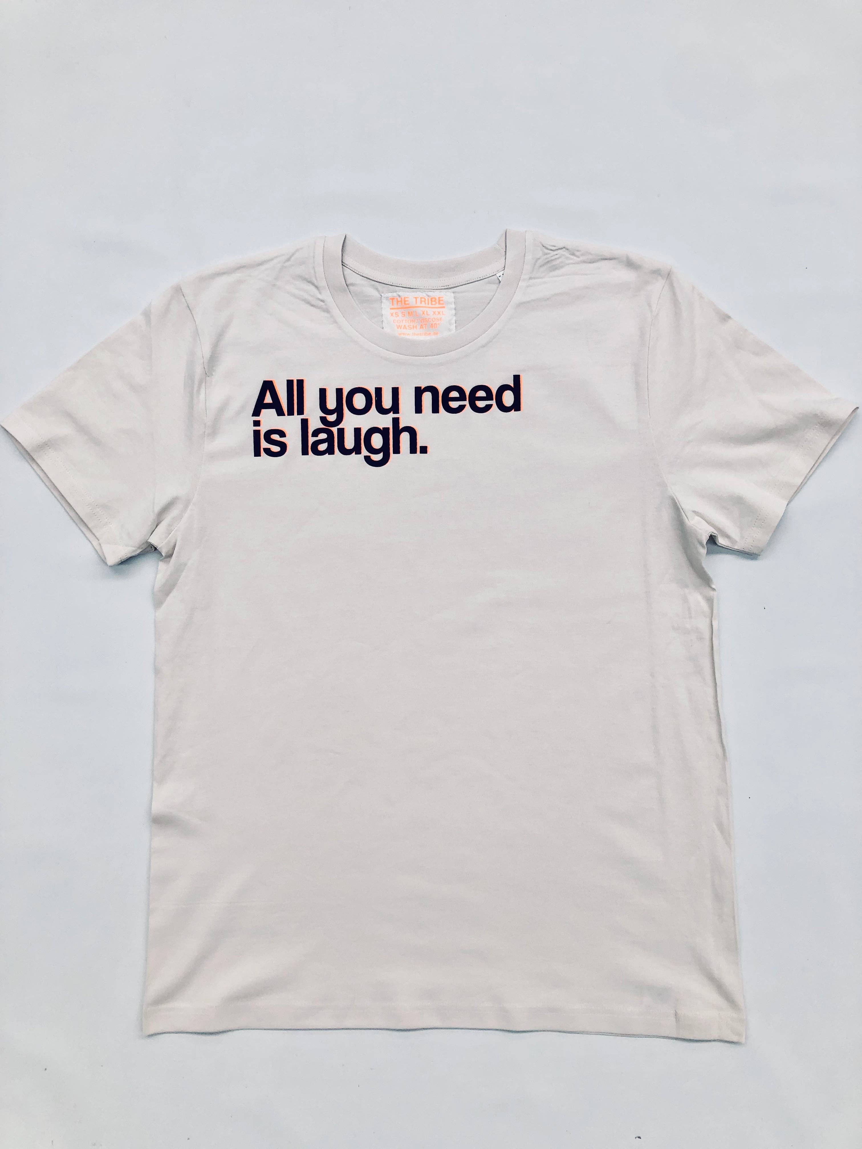 THE TRIBE BERLIN - Wholesale Screen Printed T-Shirt - Unisex - Laugh Neon Tee0