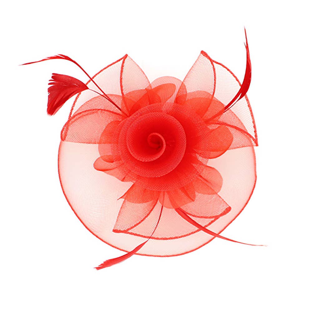 Sensibling Corp. - Vendita all'ingrosso Fascinator - Donna - Fascinator / Cerchietto con Fiore, Piuma e Rete22