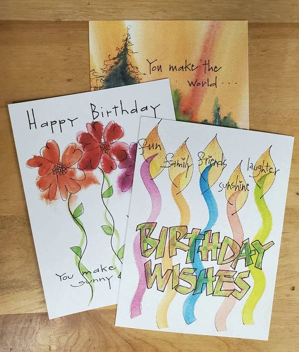 Credo Designs LTD - Wholesale Everyday Greeting Card - Watercolor Best Assorted Greeting Cards (12 Half Dozens)1