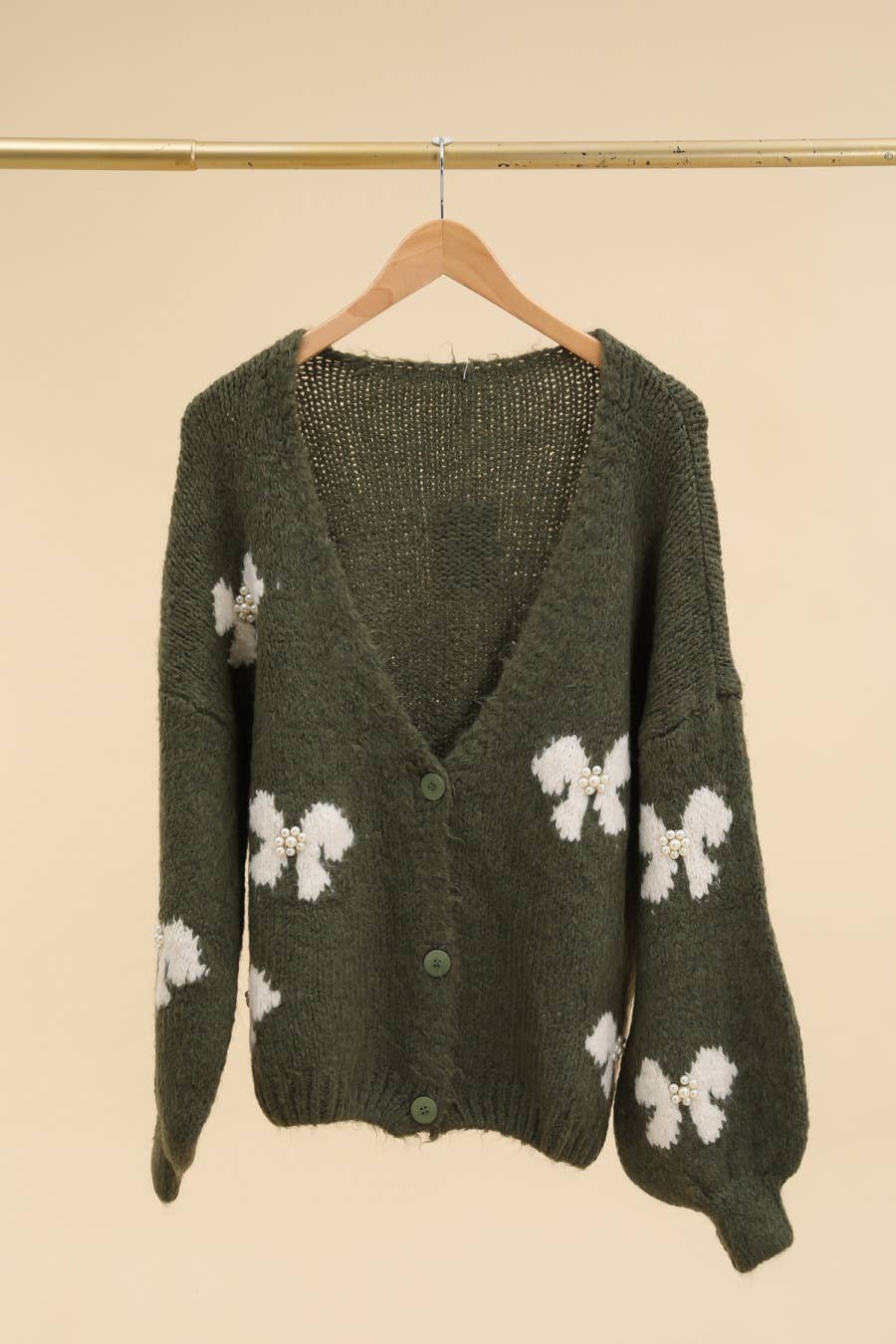 LÉA & LUC - Vente Pull en maille – femme - Gilet motif papillon avec perle REF. 2066616