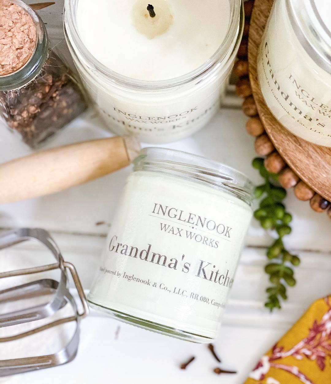 Inglenook & Co. - Wholesale Jar/Filled Candle - Grandma's Kitchen Soy Wax Soy Candle Clean Appearance Bakery5