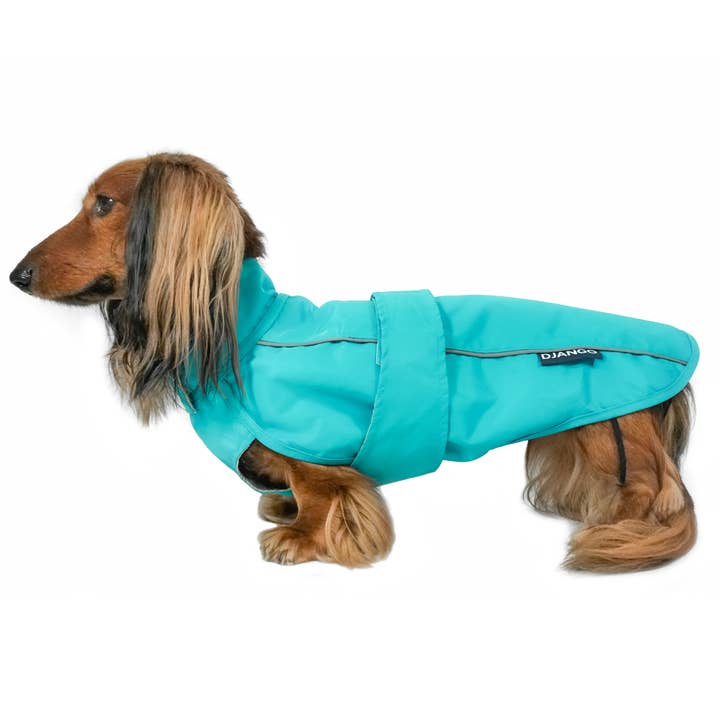 City Slicker Dog Jacket & Raincoat - Topaz Blue for wholesale by DJANGO