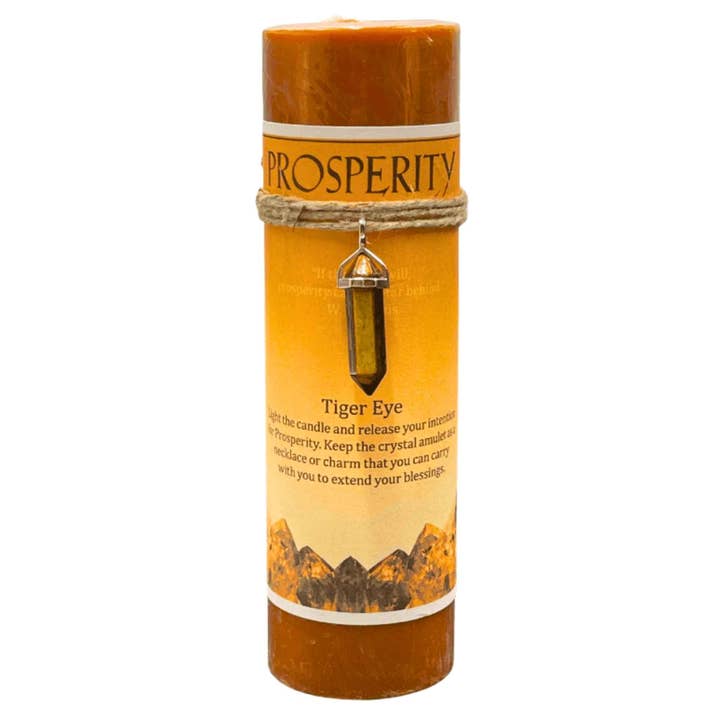 Down To Earth - Wholesale Pillar candle - Crystal Energy Pillar Candle.13