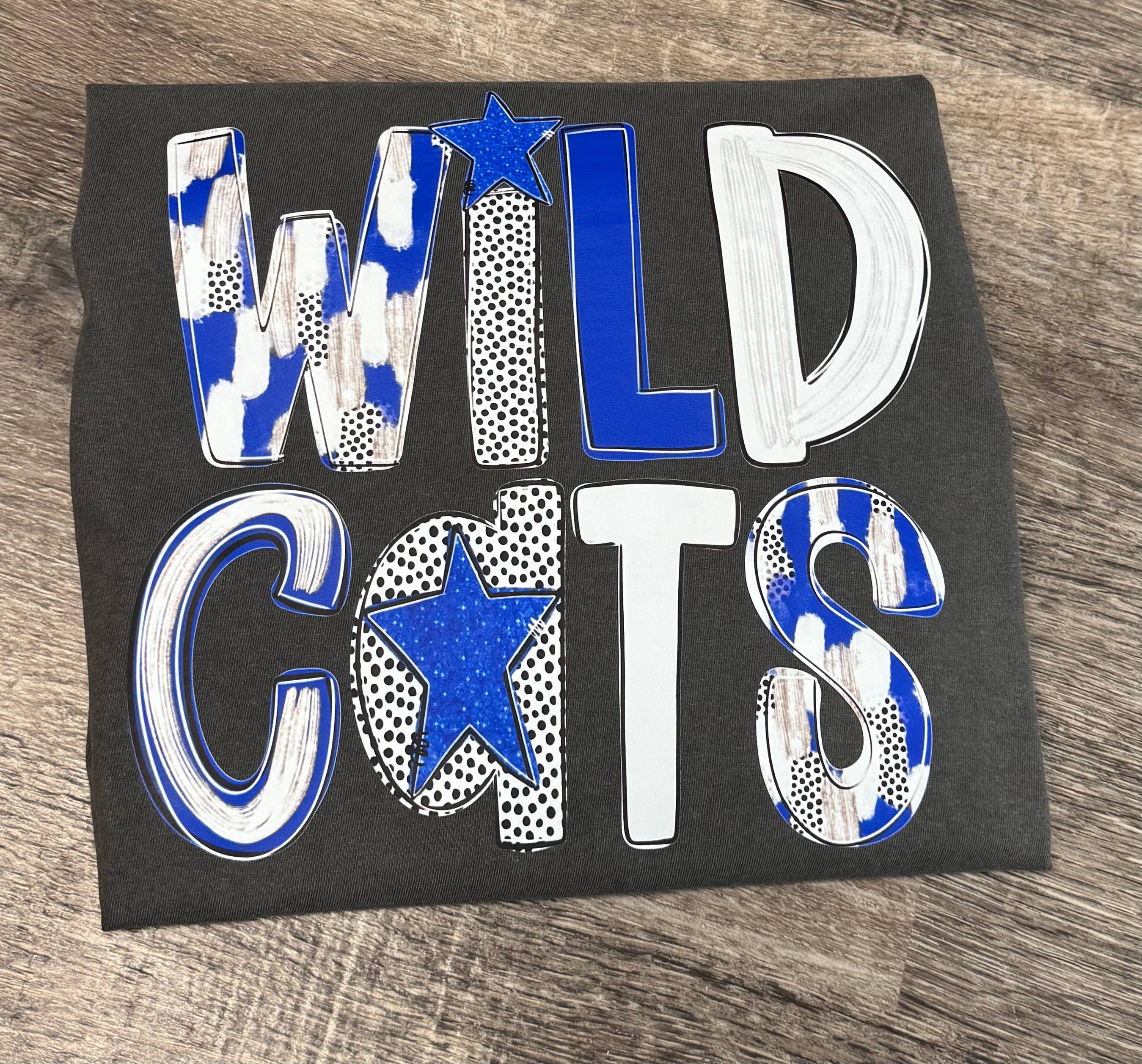 Rebellious Rose LLC - Wholesale Screen Printed T-Shirt - Women's - Poppy Wildcats Kentucky Graphic T-shirt 1