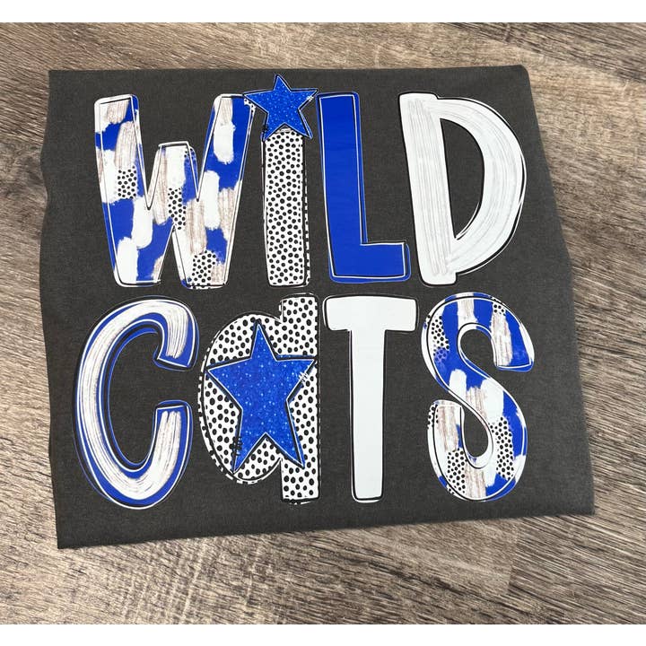 Rebellious Rose LLC - Wholesale Screen Printed T-Shirt - Women's - Poppy Wildcats Kentucky Graphic T-shirt 1