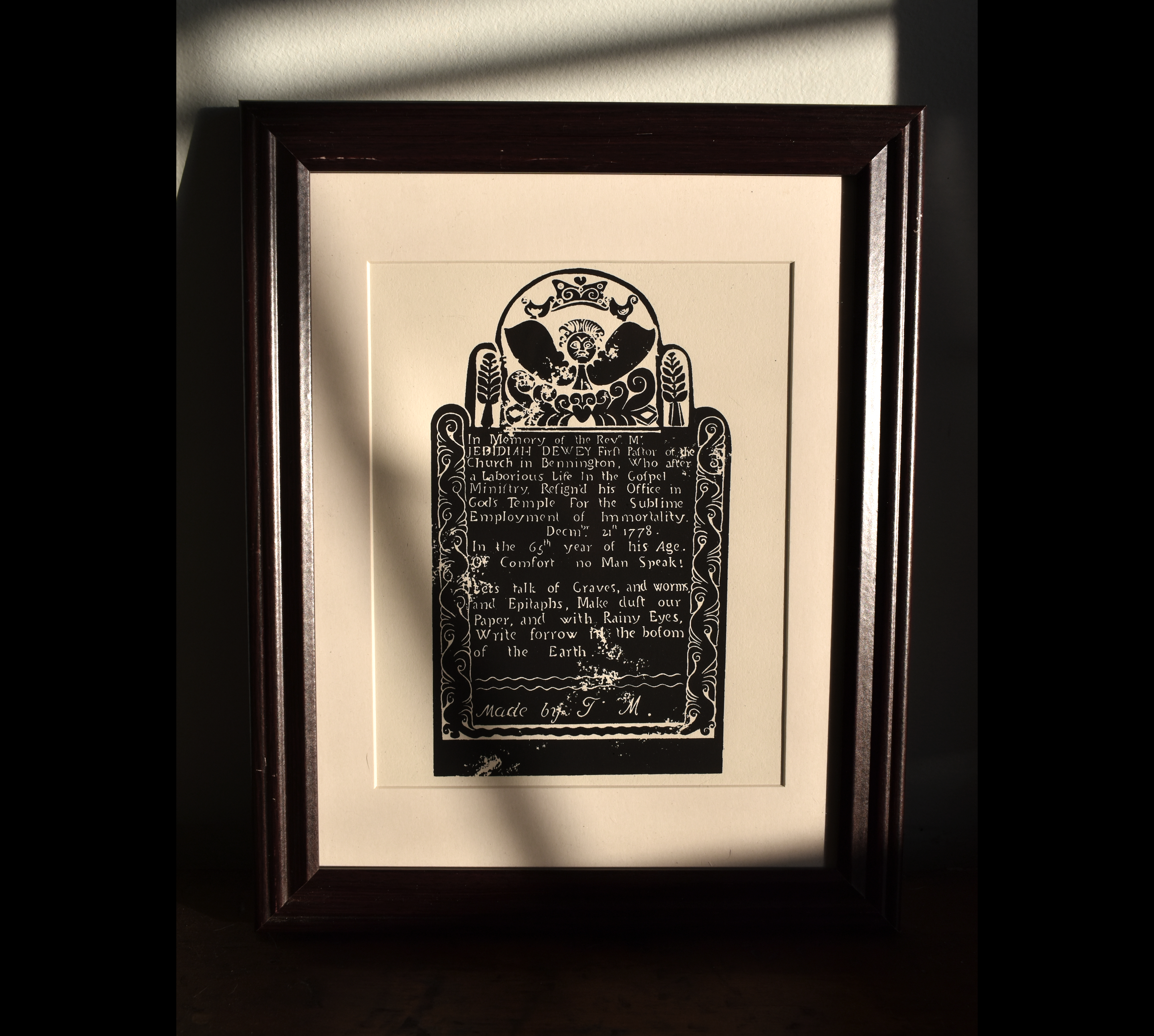 Punched Tin Press - Wholesale Art Print - Grave "Rubbing" Screen Print5