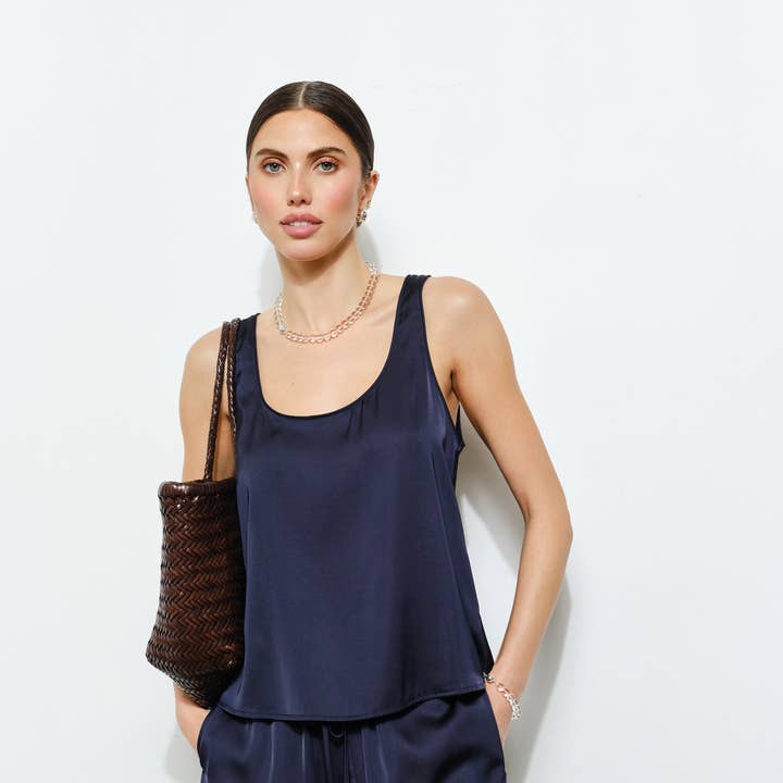 Lily Relaxed Fit Satin Long Shorts for wholesale by Loucia