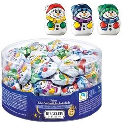 LS GROUP - Wholesale Doosje chocolade - Mini Melkchocolade Sneeuwpoppen – 5 g / 3,3 cm0