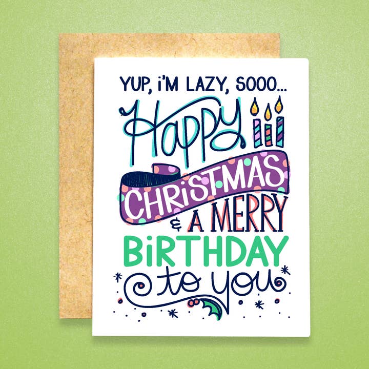 Dezember Geburtstagskarte für den Großhandel von Raven + Unicorn