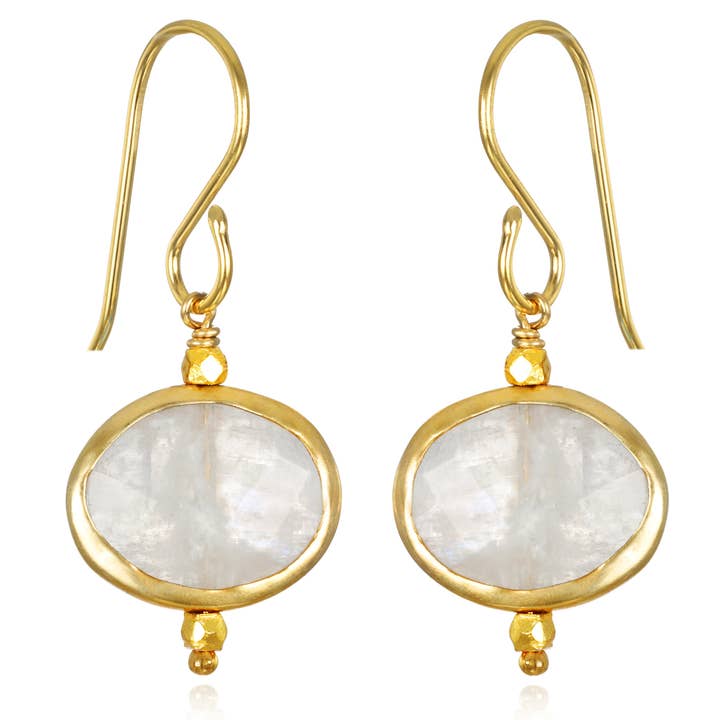 Bezeledruppels - Regenboogmaansteen voor wholesale door Amelia Rose Jewelry