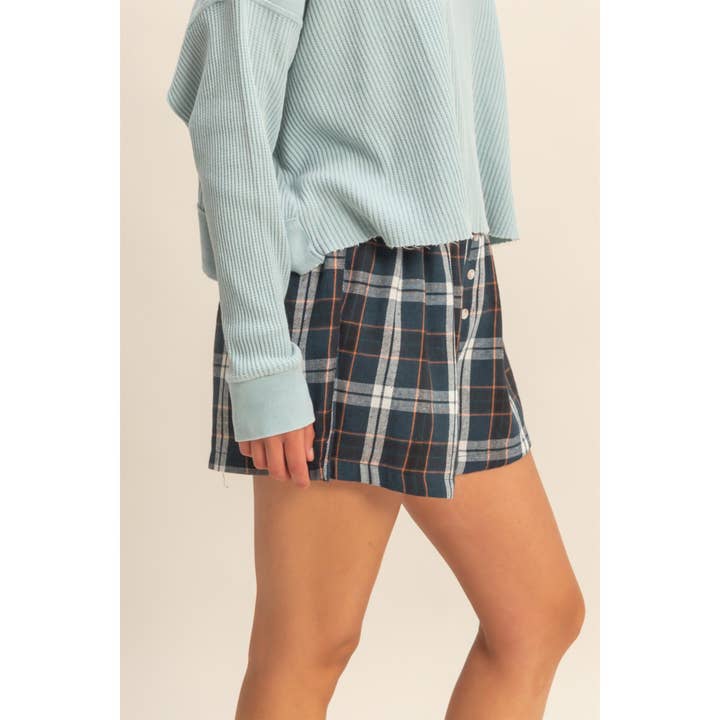 HYFVE - Wholesale Shorts – Women’s - Button-Front Flannel Boxer Shorts3