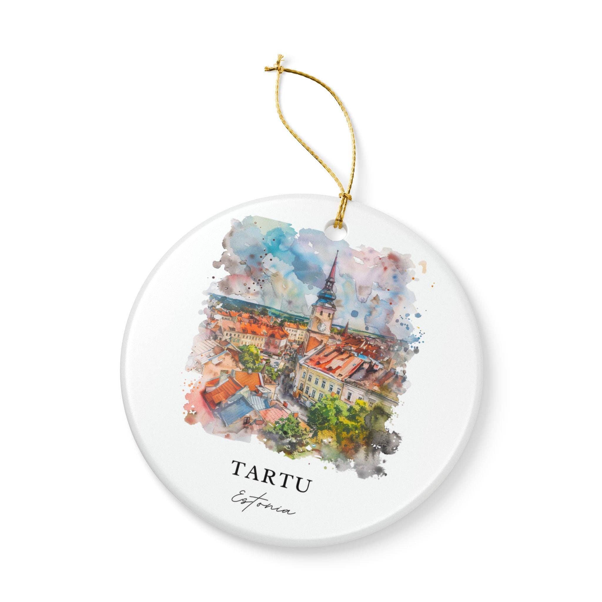 Premium Travel Art - Wholesale Ornament - Tartu Estonia Ornament: Unique Tartu Souvenir, Tartu Estonia Xmas Decor, and Authentic Estonia Gift2