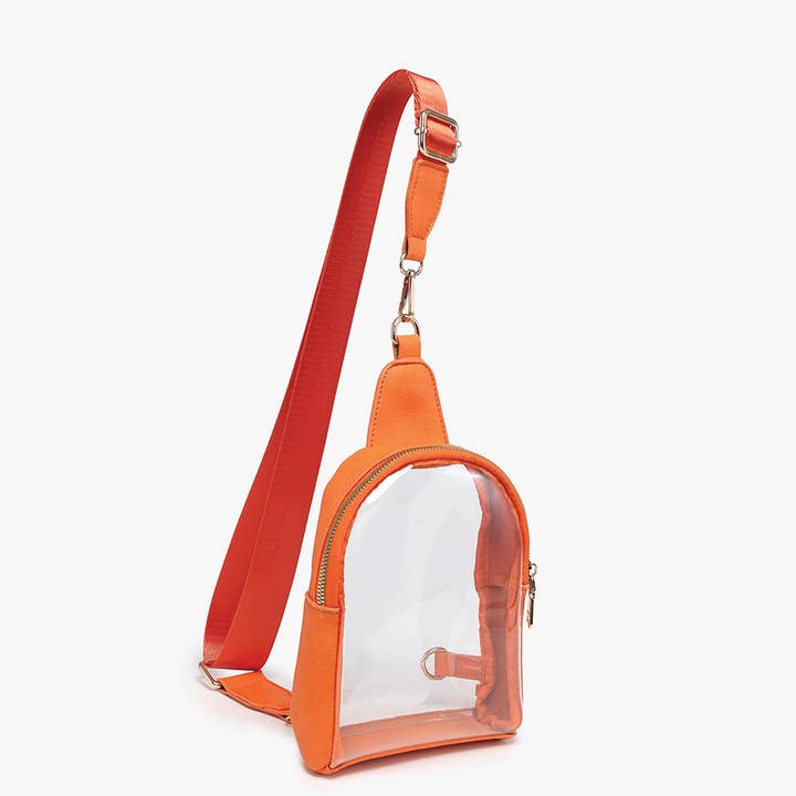 Jen & Co. – wholesale Crossbody bag – Women's – M2436CR Ellen Clear Sling Bag w/ Removable Guitar Strap8