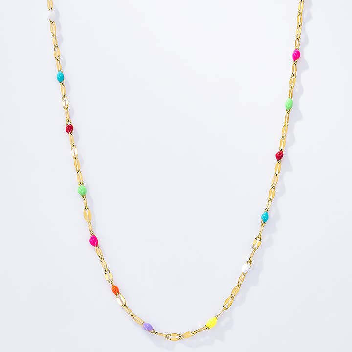 multicoloured 224RX34 stainless steel colorful necklace for wholesale on Faire4