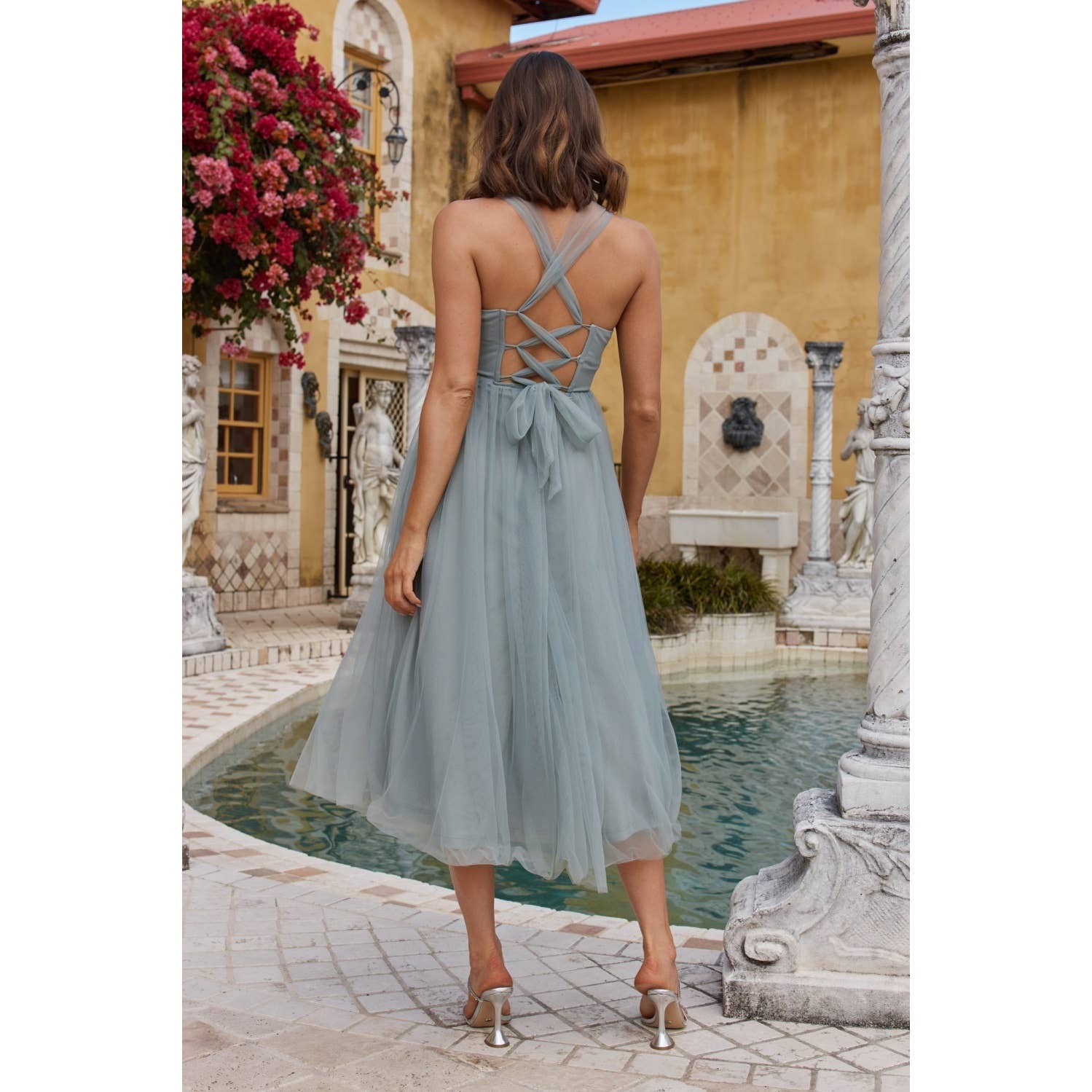 One and Only Collective - Vente Robe – femme - ROBE COURTE EN TULLE À LACETS / CM2003D6