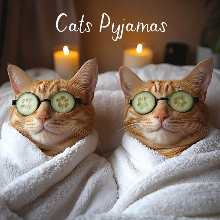 Open Card - Cats Pyjamas for wholesale by Hammond Gower Publications Ltd