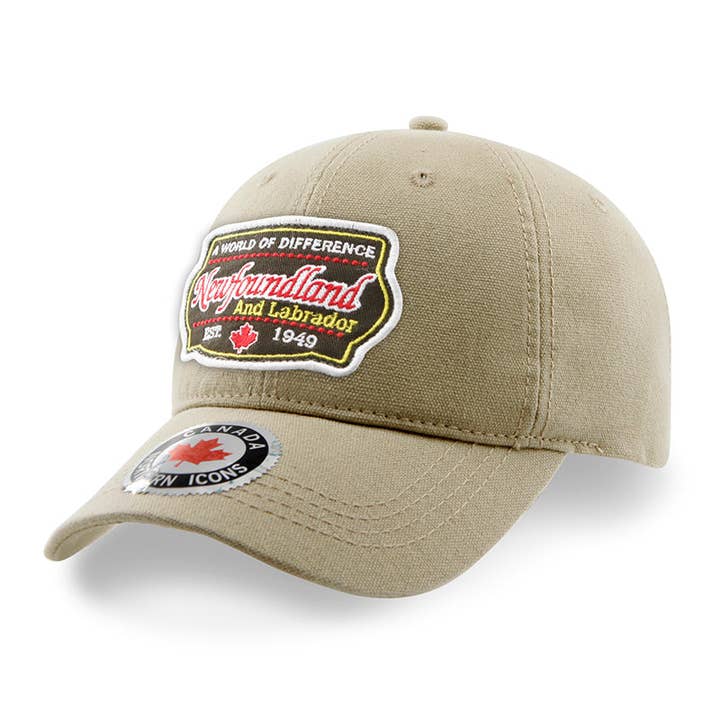 Casquette de baseball avec écusson géant de Terre-Neuve-et-Labrador pour la vente par Northern Icons Canada