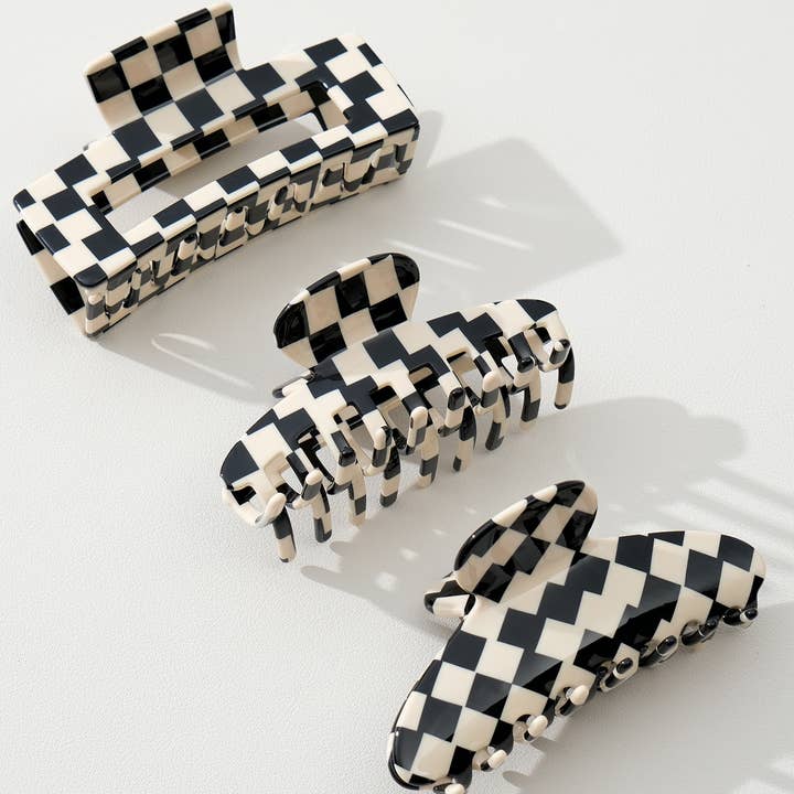 Checkmate Large | Assorted Large Claw Clips for wholesale by Adorro