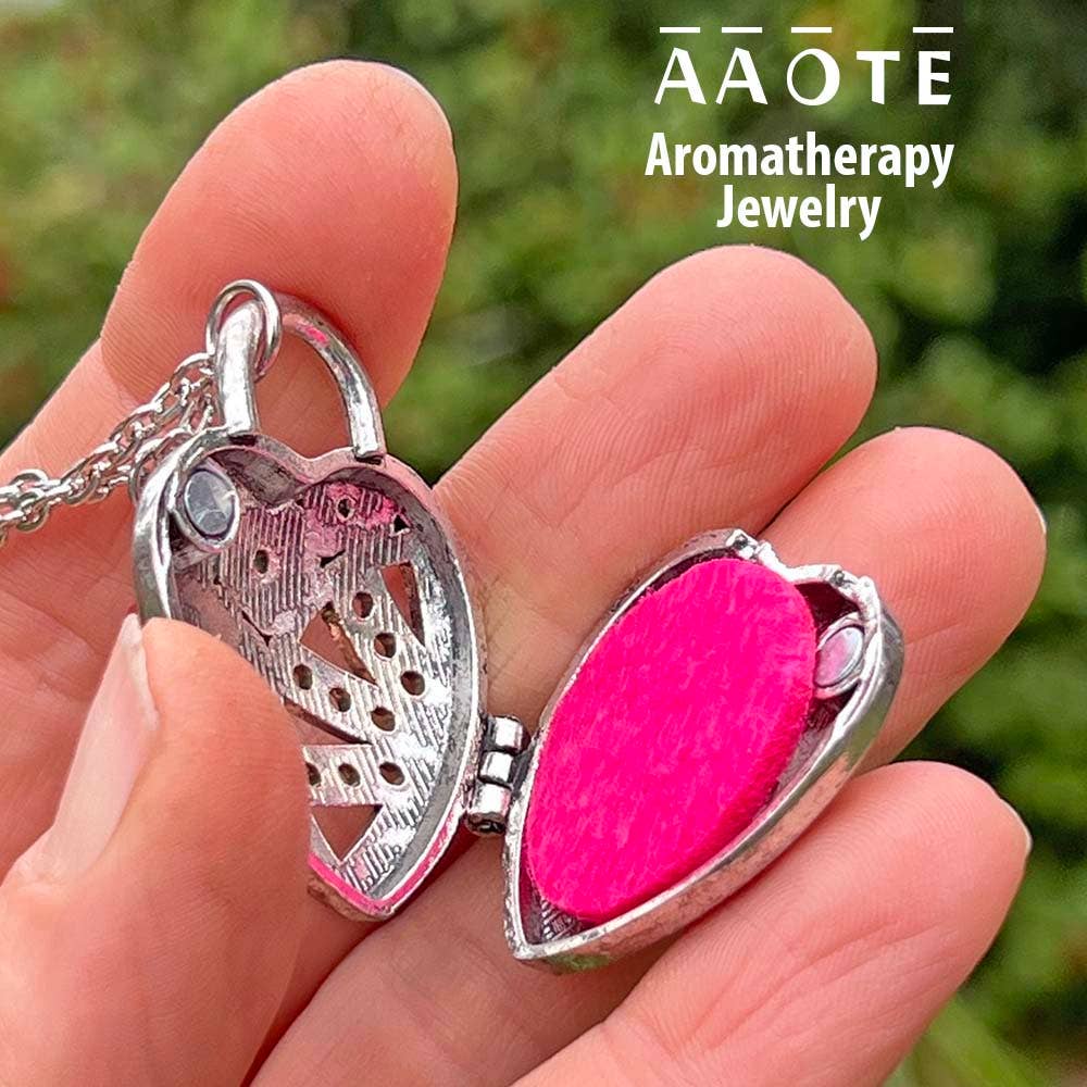 AAOTE - Wholesale Aromatherapy Necklace - Valentine Gift Aromatherapy Diffuser Locket on long chain23
