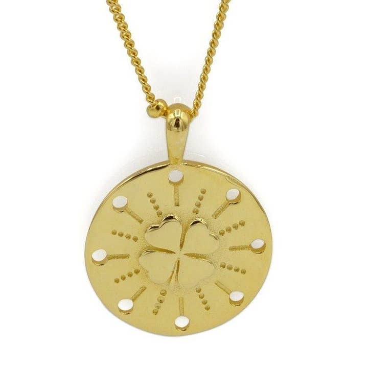 COLLIER TRÈFLE DORÉ - CORAZUL « FELIZITAS » pour la vente par CORAZUL