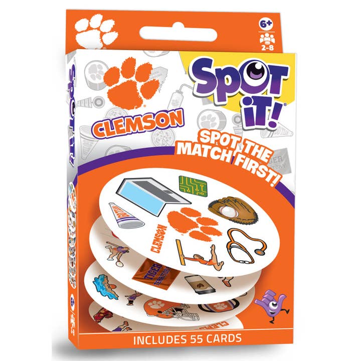Clemson Tigers Spot It! Card Game for wholesale by Masterpieces Puzzles