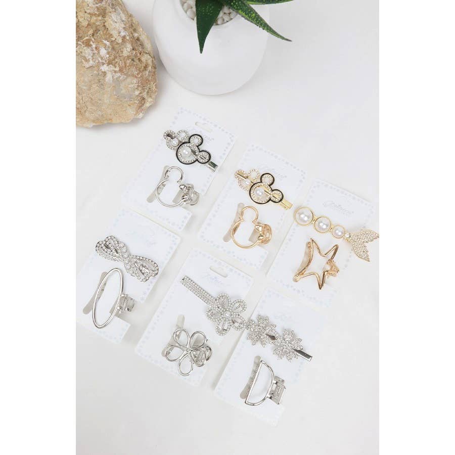 MÉLANGER LA COULEUR Ensemble de pinces à cheveux au design varié en vente sur Faire2