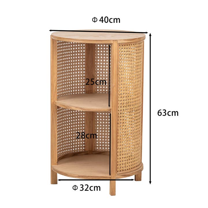 Nordlys - Wholesale Side Table - ALTA 2-Storage Natural Wood and Rattan Nightstand2