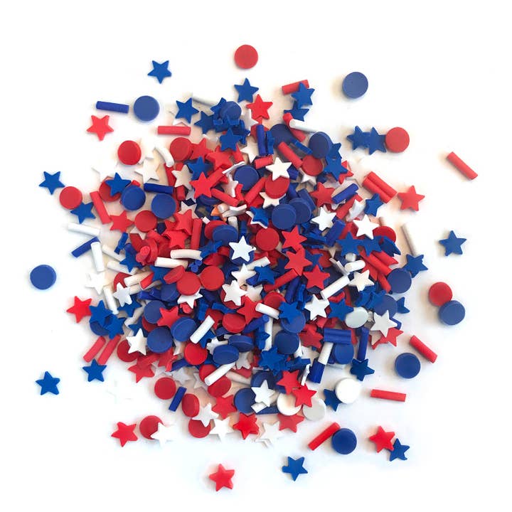 Buttons Galore & More – wholesale Craft supplies – Star Spangled Polymer Clay Craft Embellishments