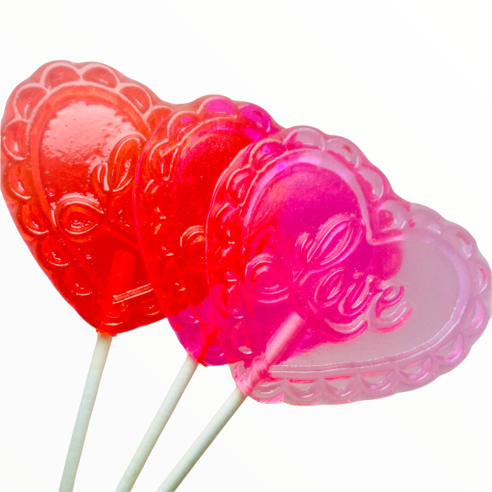 Lollipops by Candied Cakes - Wholesale Lollipop - LARGE 3 1/4" FILIGREE HEART LOLLIPOPS6