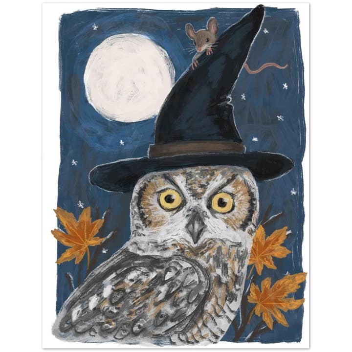 Owl And Mouse 10 Greeting Cards for wholesale by Ingrid Press