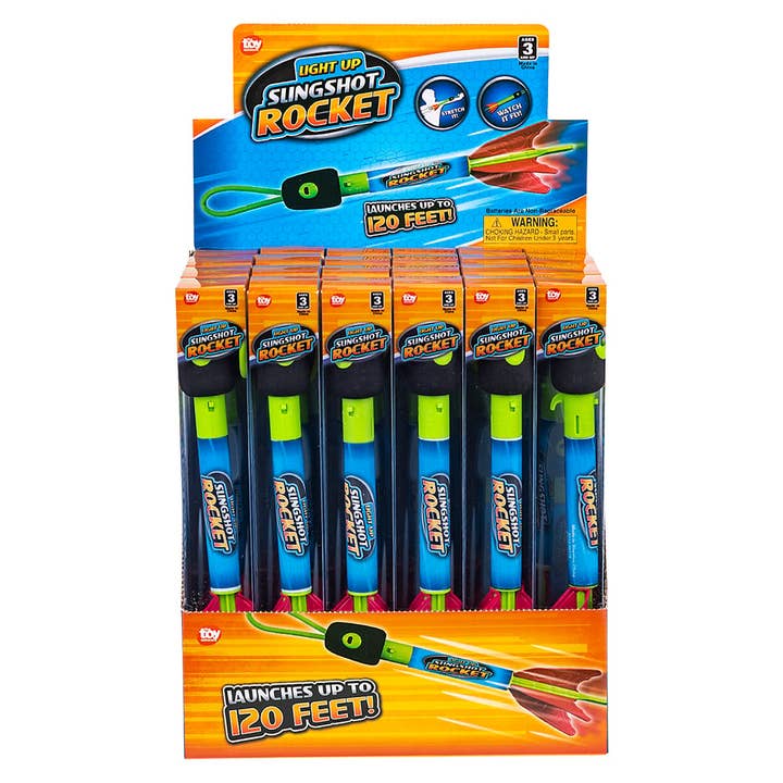 La Luna Bella - Toys - Wholesale Light-Up Toy - Kids & Baby - 9.5" LIGHT-UP SLINGSHOT ROCKET LLB Light-up Toys