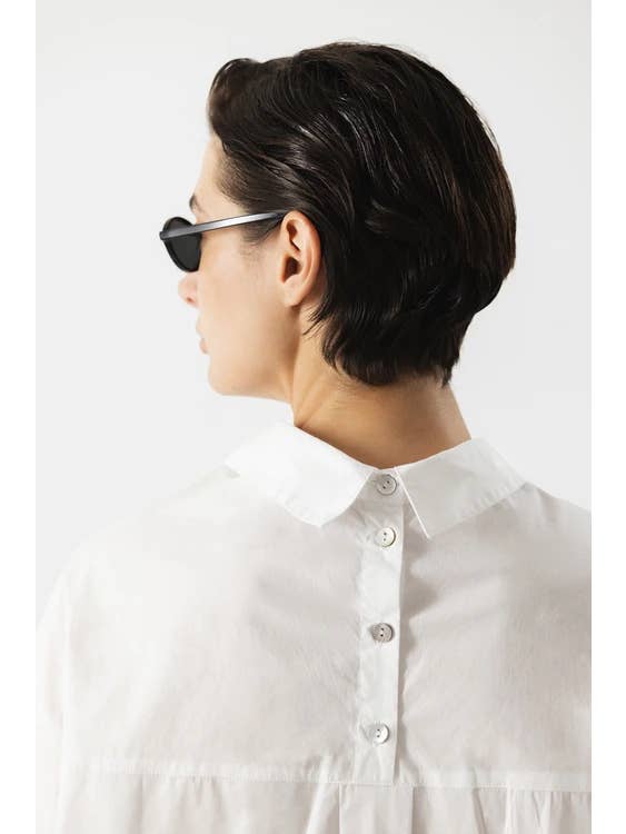 Lanidor - Wholesale Shirt - Women's - Plain Shirt With Buttoned Detail On The Back (416602-8)