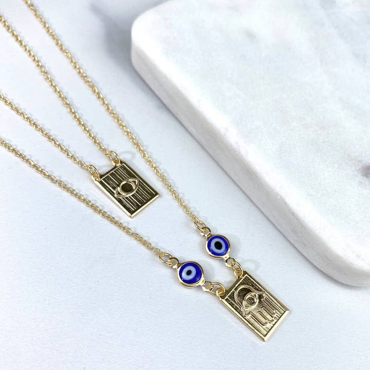 Luxus Accessories - Wholesale Pendant/Charm Necklace - 18k Gold Filled Scapular Mounted Double Chain Necklace3