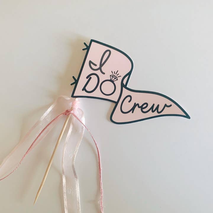 I Do Crew Bridal Cake Topper & Bachelorette Decor for wholesale by Uncouth Coco