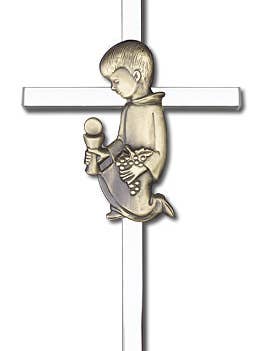 Cruz de Parede para Menino de Primeira Comunhão por atacado de Tony’s Jewelry