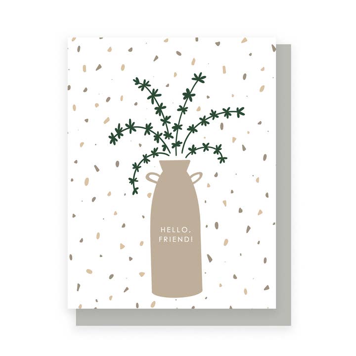 Hello, Friend Card - Terrazzo Vase for wholesale by Instead of Ashes